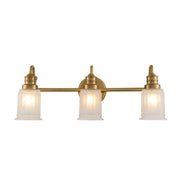 Applique bagno oro Swell 3 vetri opali 3xG9 Quoizel