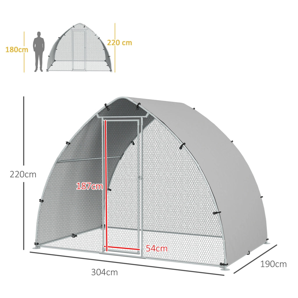Recinto per animali esterno ¨C zephmum ¨C grigio, acciaio galvanizzato, 5.75m2
