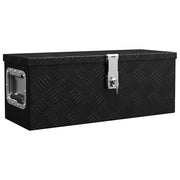 Contenitore Portaoggetti Nero 60x23,5x23 cm in Alluminio