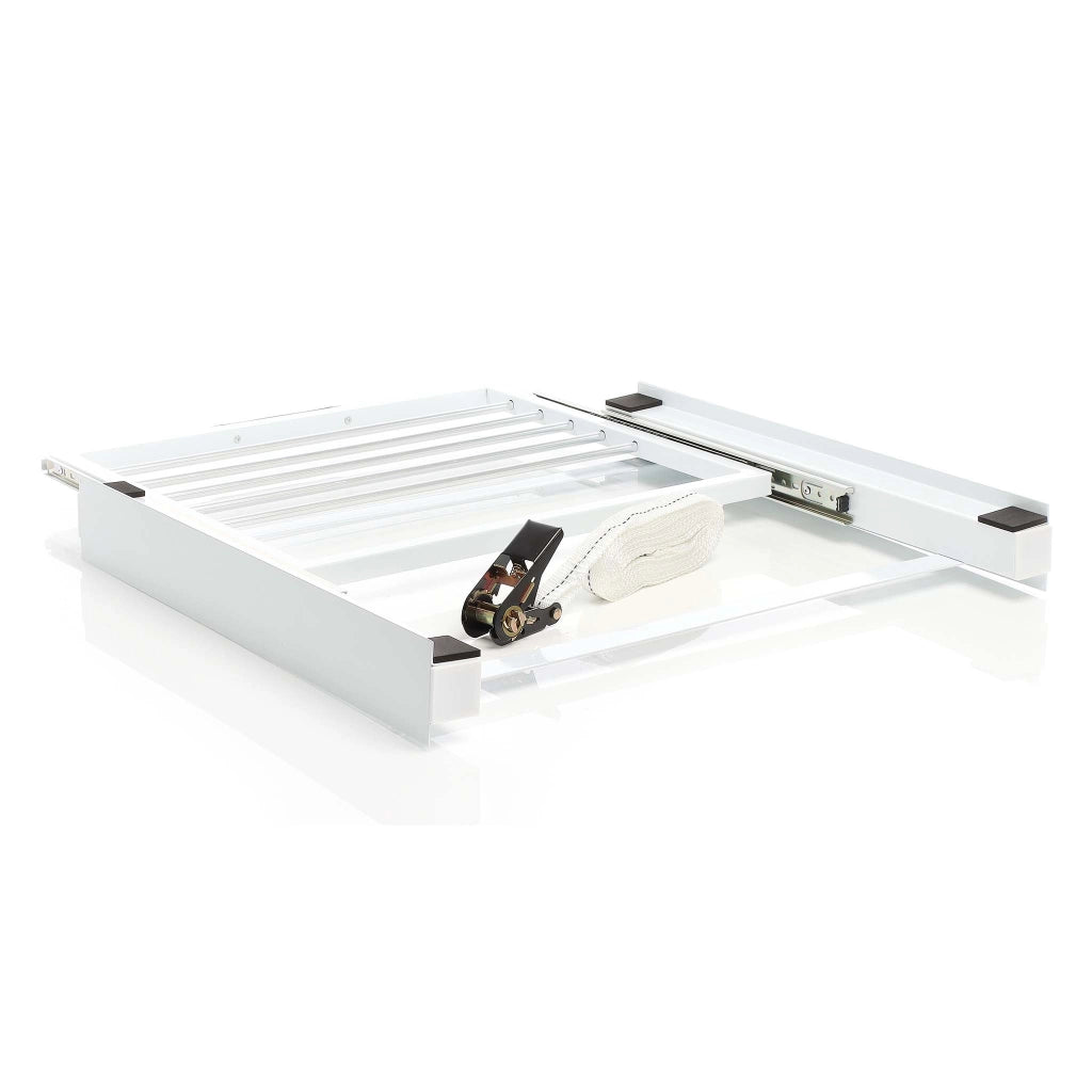 Kit sovrapposizione lavatrice asciugatrice max 150 kg con ripiano a barre estraibile
