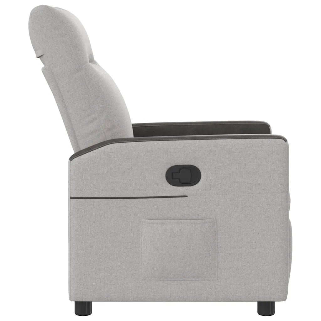 Poltrona Reclinabile in Tessuto Grigio Nuvola 4104824