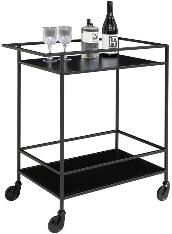 Carrello da Cucina - Vassoio da Servire - Spazio di Archiviazione Ampio - 68 cm x 40 cm x 79 cm