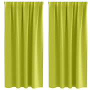 Tende Oscuranti | Tende Blackout con Anelli 2 pz Verde 175 x 140 cm Poliestere