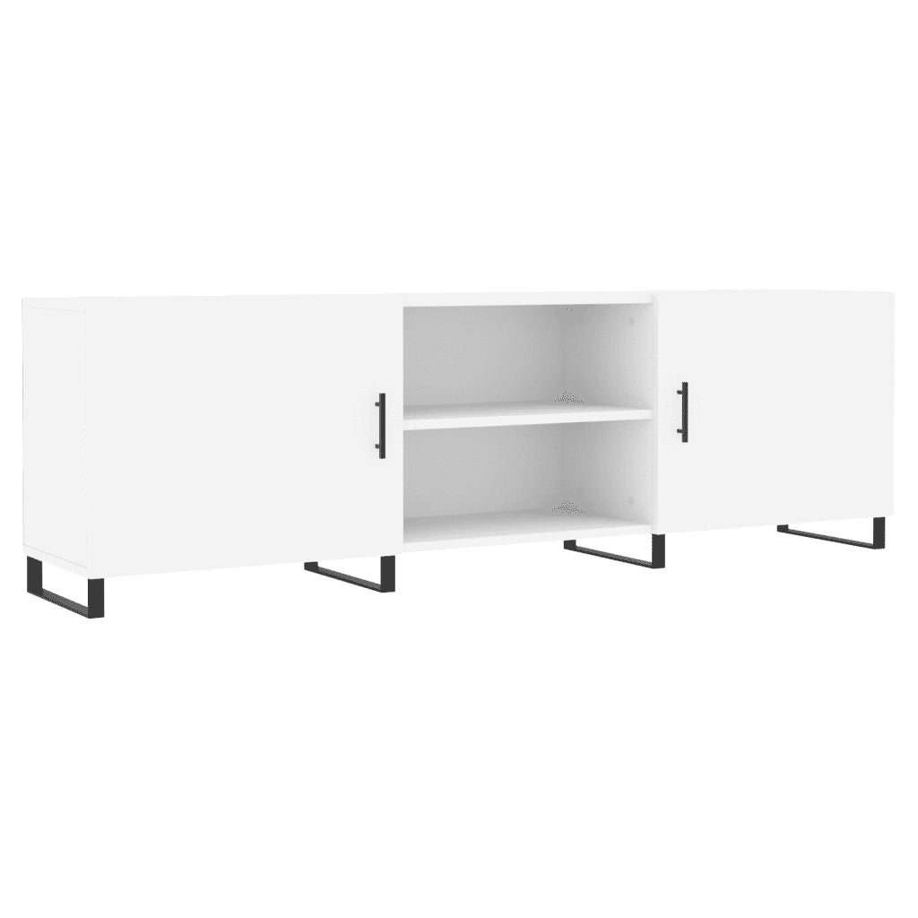 Mobile Porta TV Bianco 150x30x50 cm in Legno Multistrato 829116