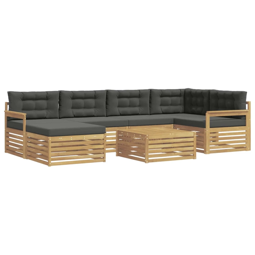 Set di divani da esterno 7 pz Bianco e Antracite 3390792