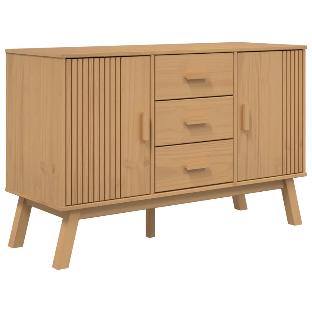 Credenza OLDEN Marrone 114x43x73,5 cm in Legno Massello di Pino 358597