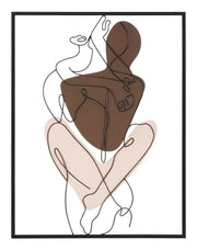 Pannello da Muro Couple 60x1,3x80 cm in Ferro Multicolor