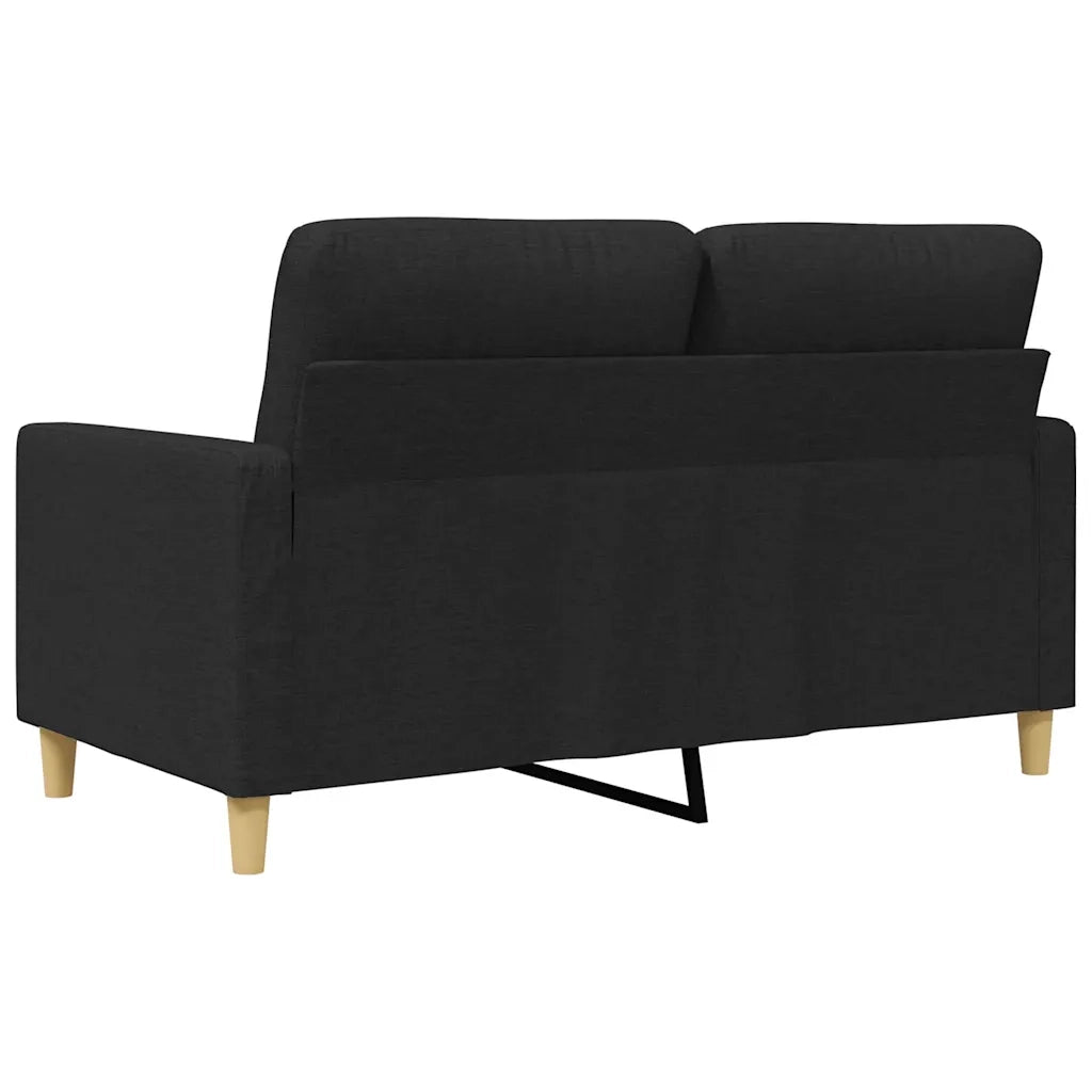Divano a 2 Posti Nero 120 cm in Tessuto 359231