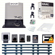 KIT CANCELLO SCORREVOLE 500KG 230V 4MT CREMAGLIERA FAAC SI ADATTA A BFT CAME RIB