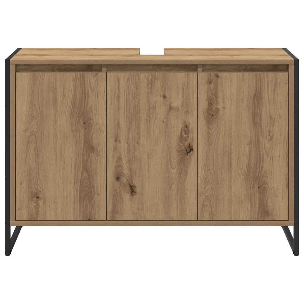 Mobile da Bagno con porta Rovere Artigianale 90 x 30 x 60 cm