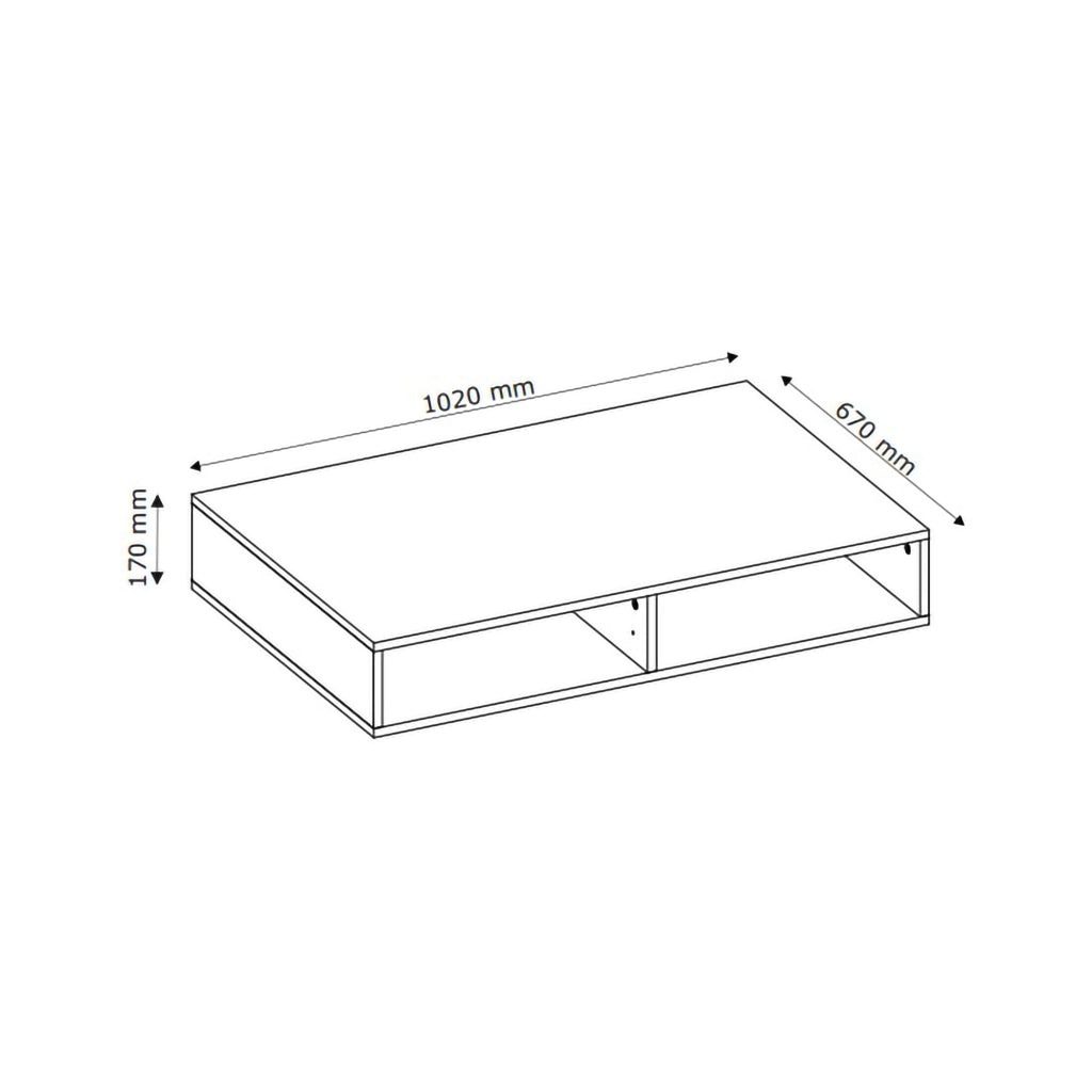 Lipa, Tavolino da Salotto 2 Cassetti, 102x67x35h cm Nero