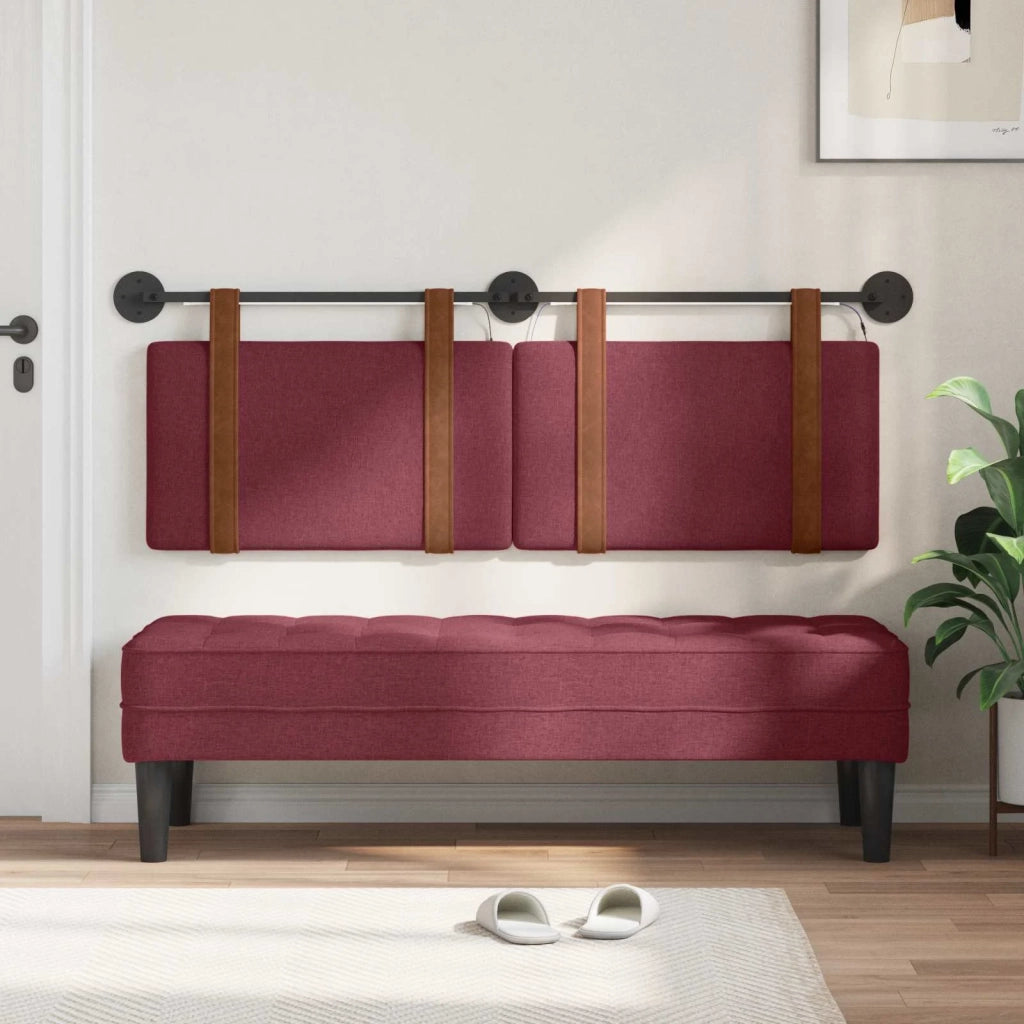 Testiera sospesa Con luce LED Rosso Vino PU Antico 3423957