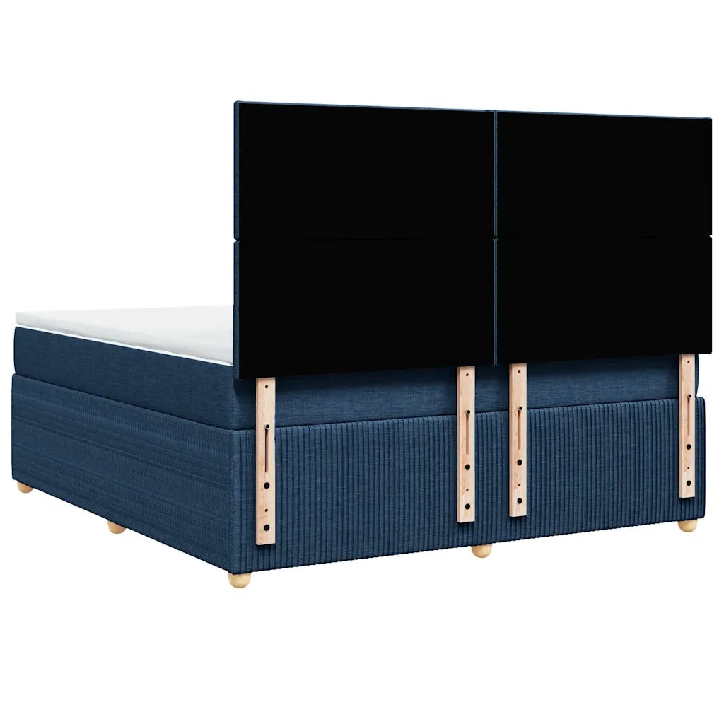 Giroletto a Molle con Materasso Blu 180x200 cm in Tessuto