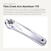 Manubrio in alluminio leggero per bicicletta - 170 mm - Compatibile con M4050/M590/M610/SLX/XT - Leggero - Resistente allo shock - Facile da installare - Manubrio per bicicletta con cricca
