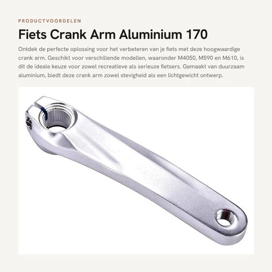 Manubrio in alluminio leggero per bicicletta - 170 mm - Compatibile con M4050/M590/M610/SLX/XT - Leggero - Resistente allo shock - Facile da installare - Manubrio per bicicletta con cricca