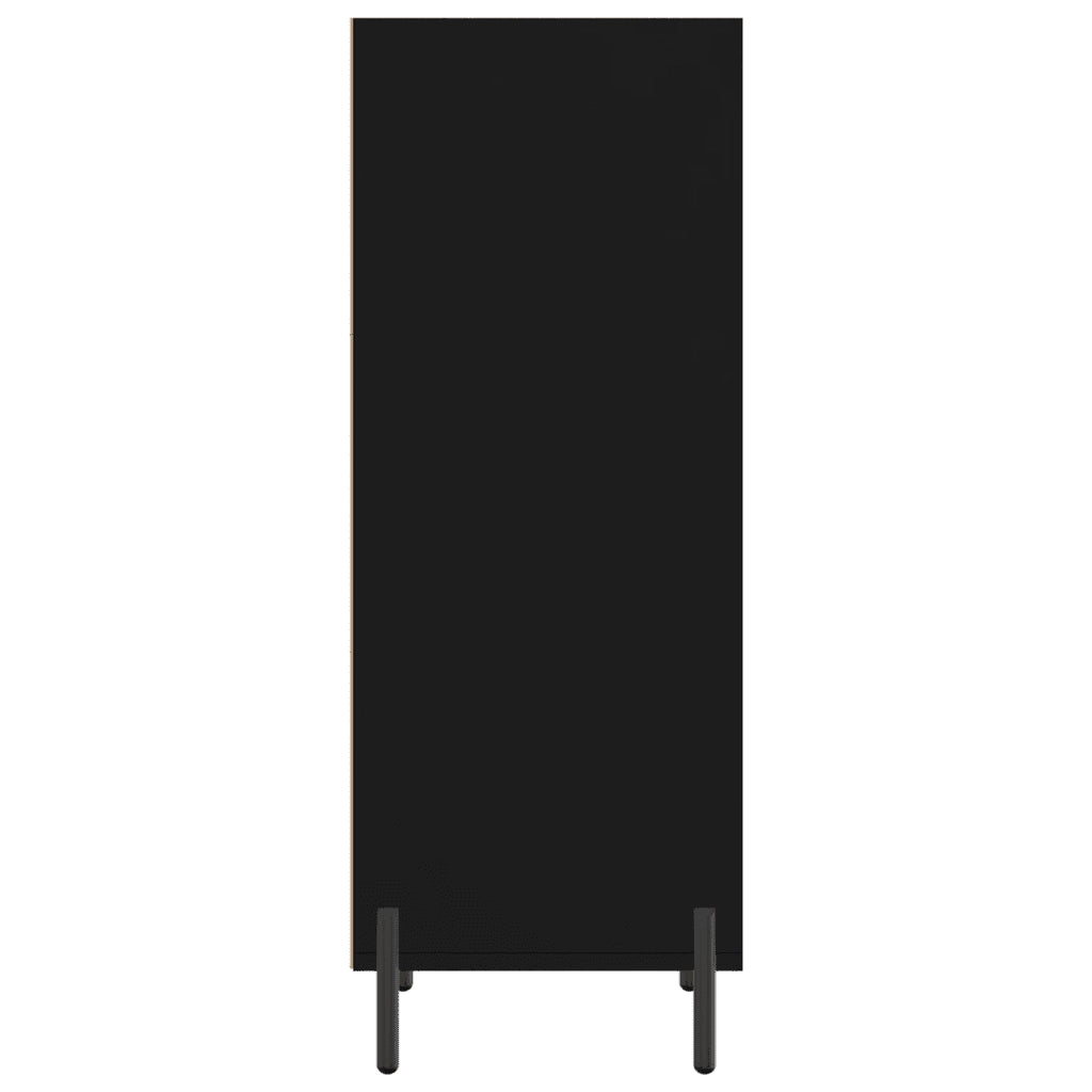 Credenza | Madia | Buffet da pranzo | Armadio da pranzo Nera 34,5x32,5x90 cm in Legno Multistrato