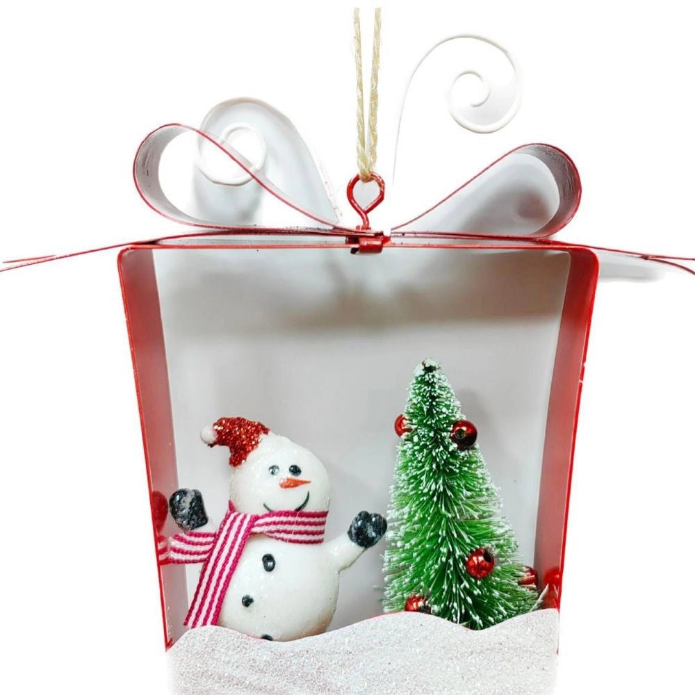 Trade Shop - Decorazione Natalizia Albero Di Natale Appendino Pupazzo Di Neve Dim. 12.5cm -