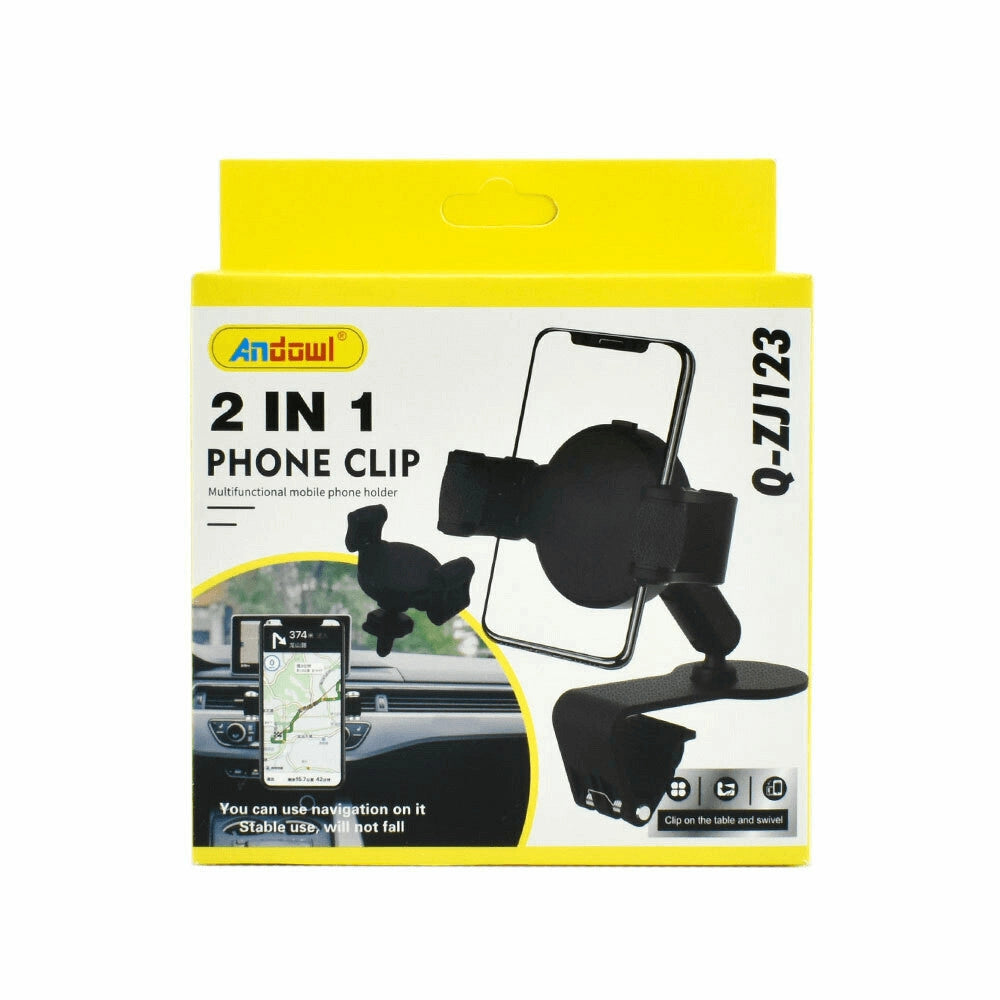 Trade Shop - Supporto Per Auto Cellulare 4.0 – 6.5″ Ganci Regolabili Multifunzionale Q-zj123 -