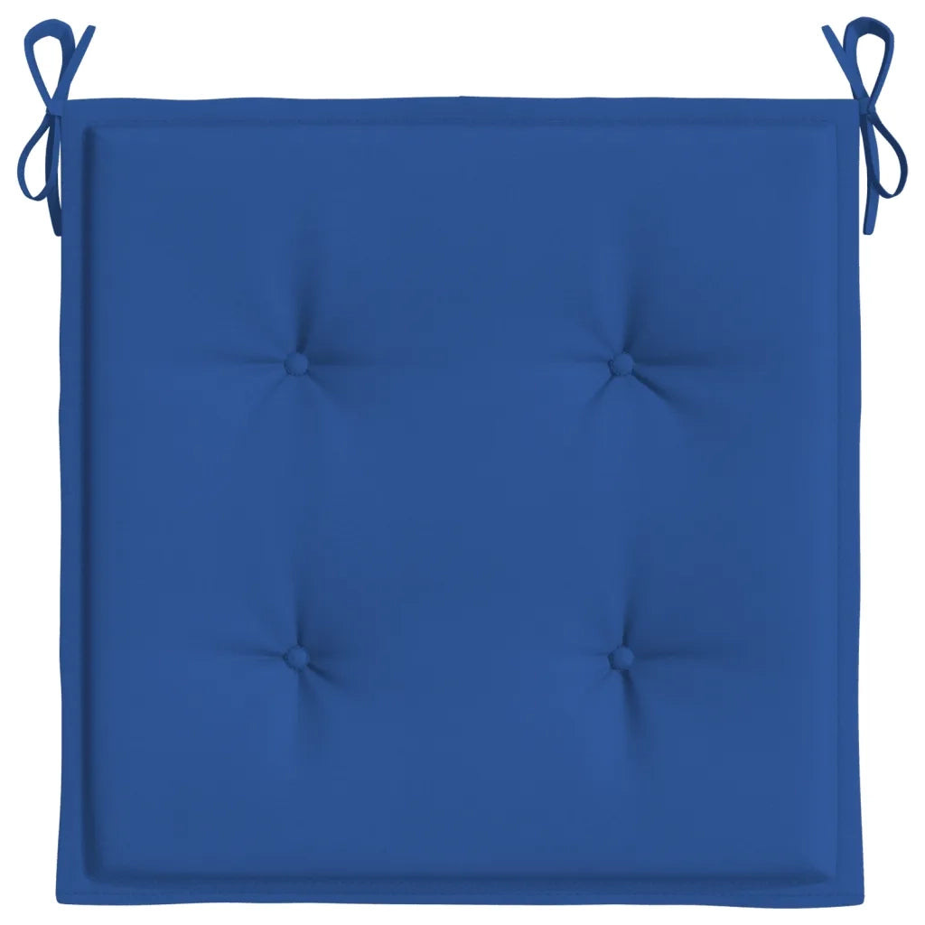 Cuscini per Sedia 4 pz Blu Reale 50x50x3 cm in Tessuto Oxford 314060