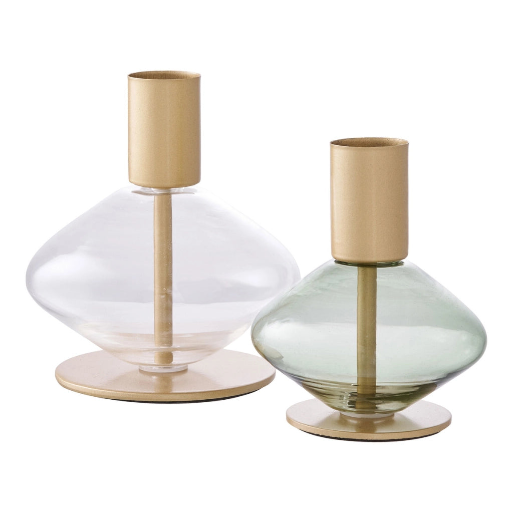 Portacandela Giosy, Oro, Vetro, 7,2x7,2x8,4 cm