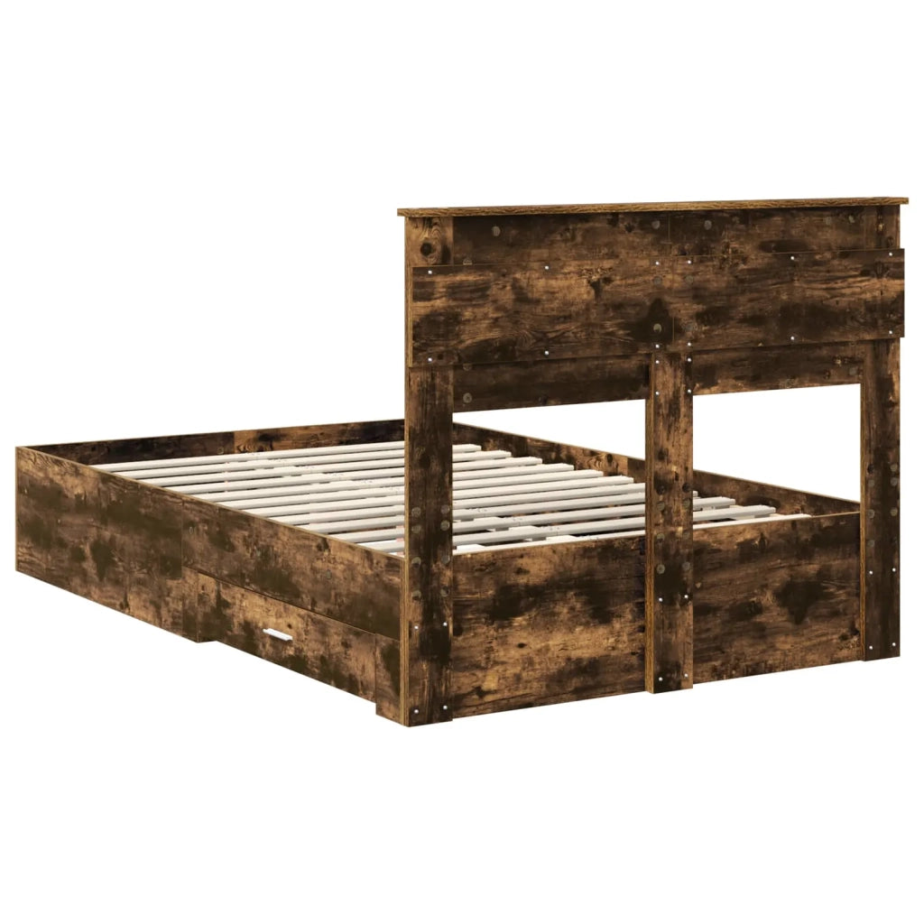 Struttura del letto Rovere fumé 120 x 190 cm Legno multistrato 3410007
