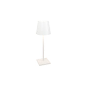 Lampada a led da tavolo Poldina L Desk Bianca ricaricabile e dimmerabile con batteria fino a 12 ore