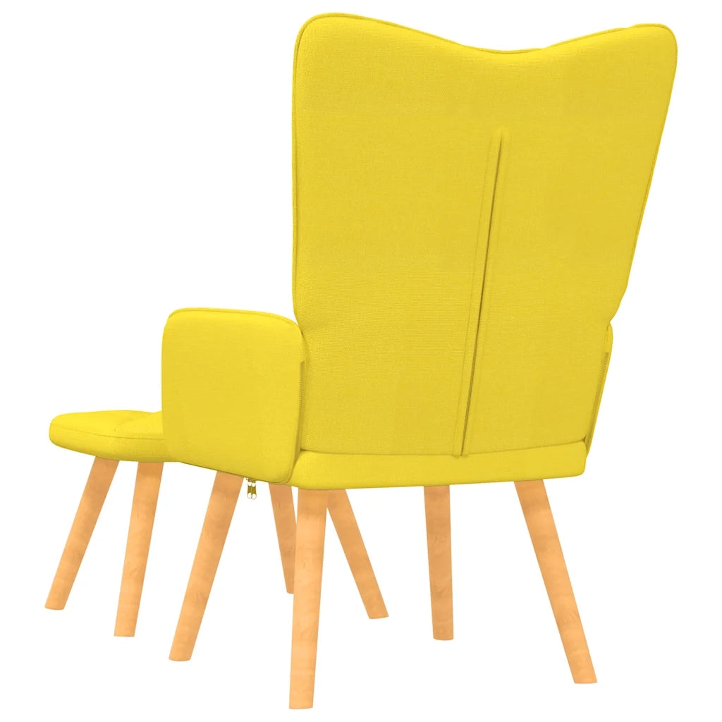Poltrona Relax con Poggiapiedi Giallo Senape in Tessuto cod mxl 9593