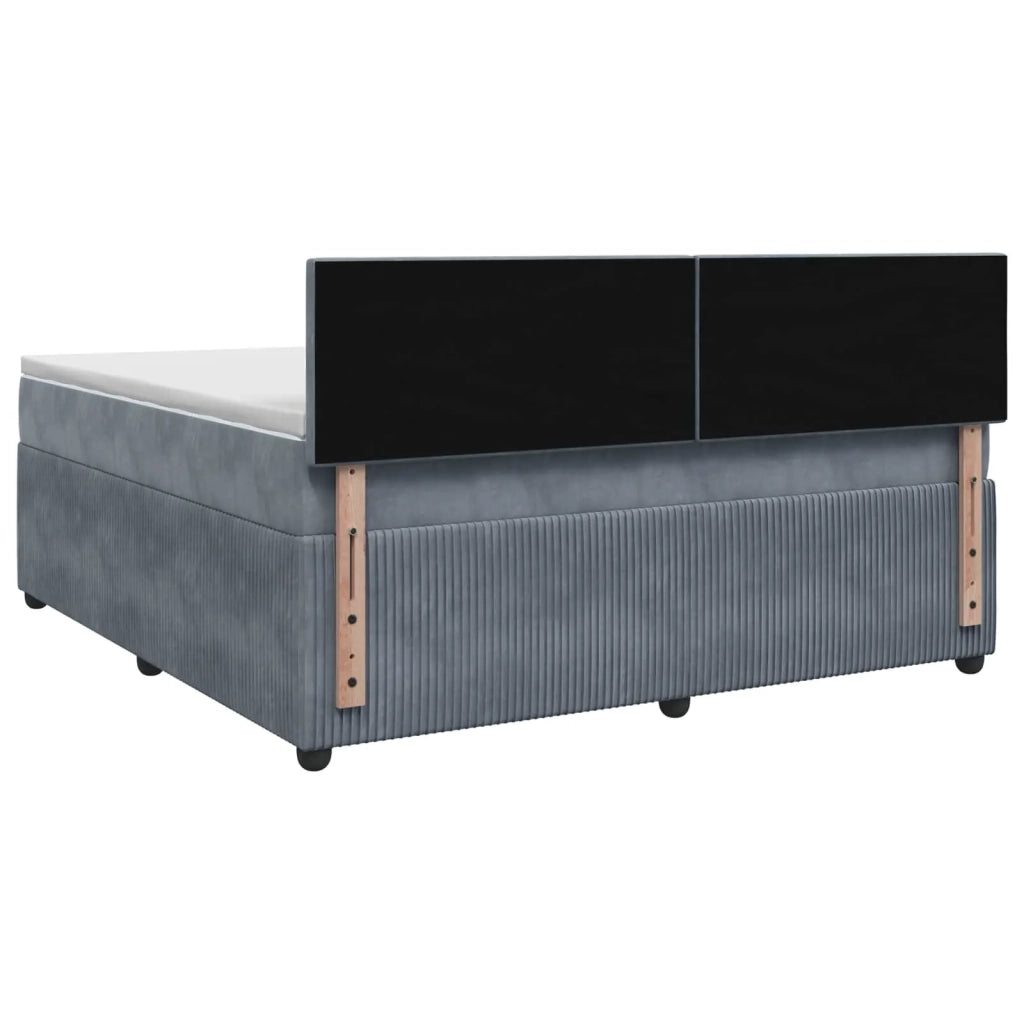 Letto box spring con materasso Grigio Scuro 140 x 190 cm 3451668