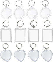 Laccia da chiave a 12 elementi - orecchino da chiave in acrilico - per uso DIY - bianco - 5CM*4.5CM