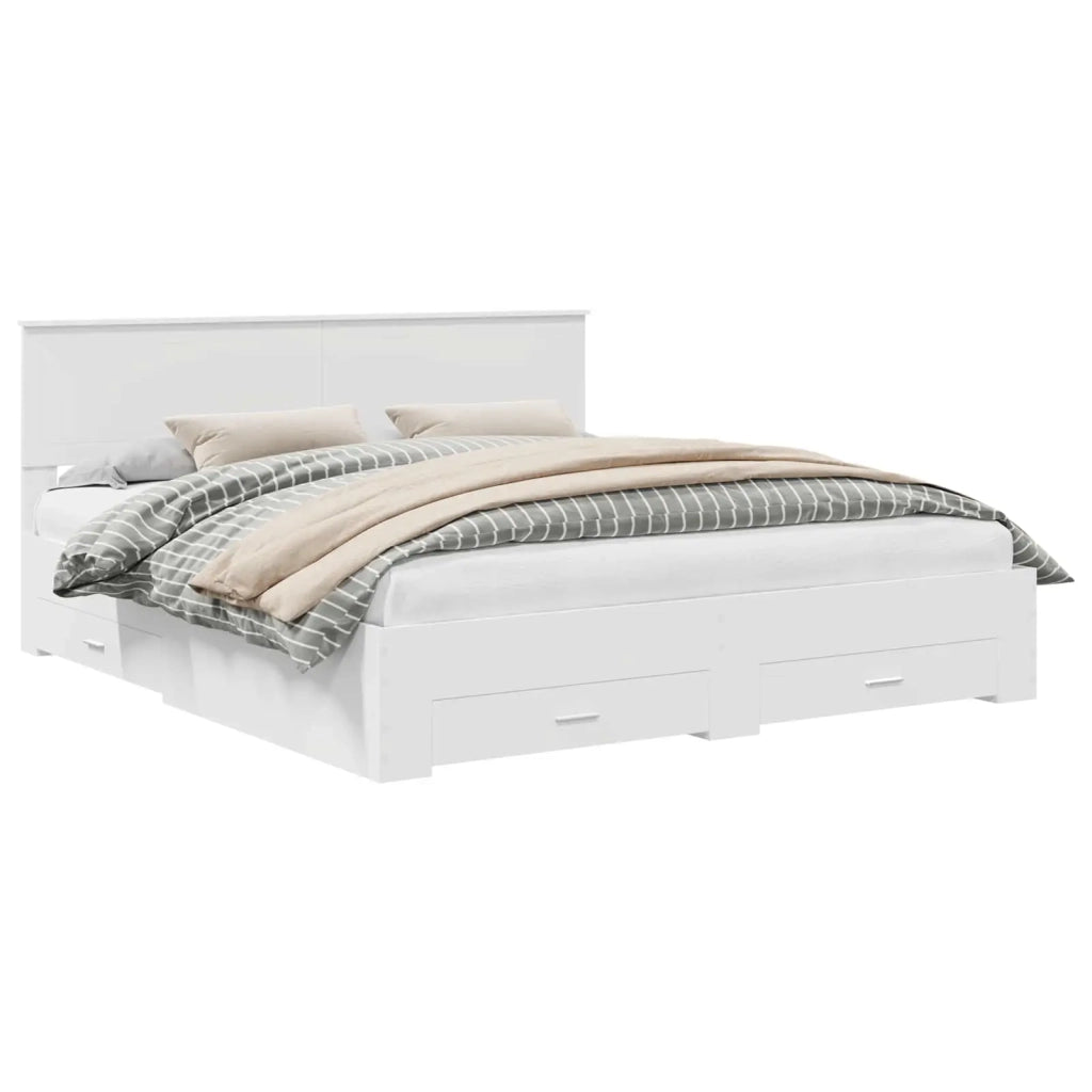 Struttura del letto Bianco 180 x 200 cm Legno multistrato 3410861