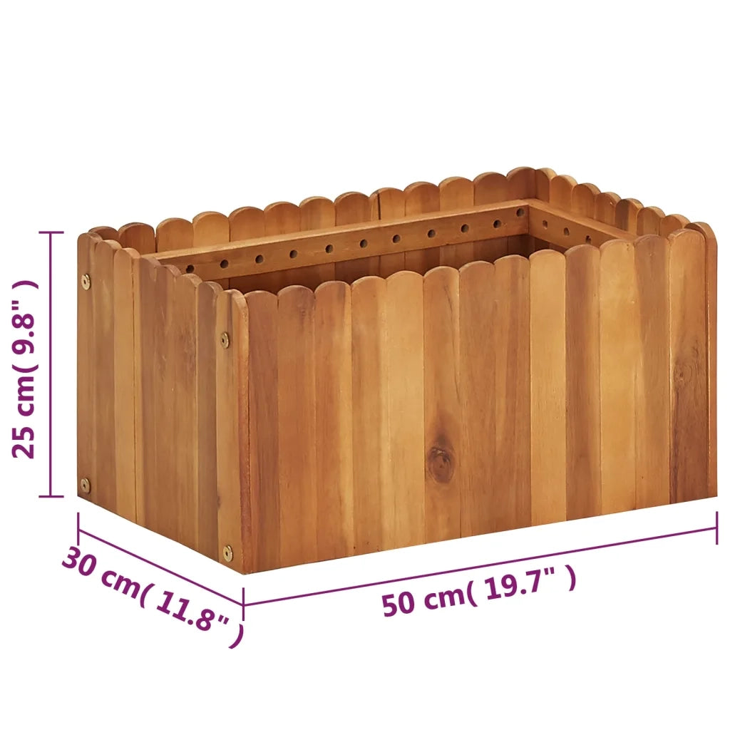 Letto Rialzato da Giardino 50x30x25 cm Legno Massello di Acacia 45917