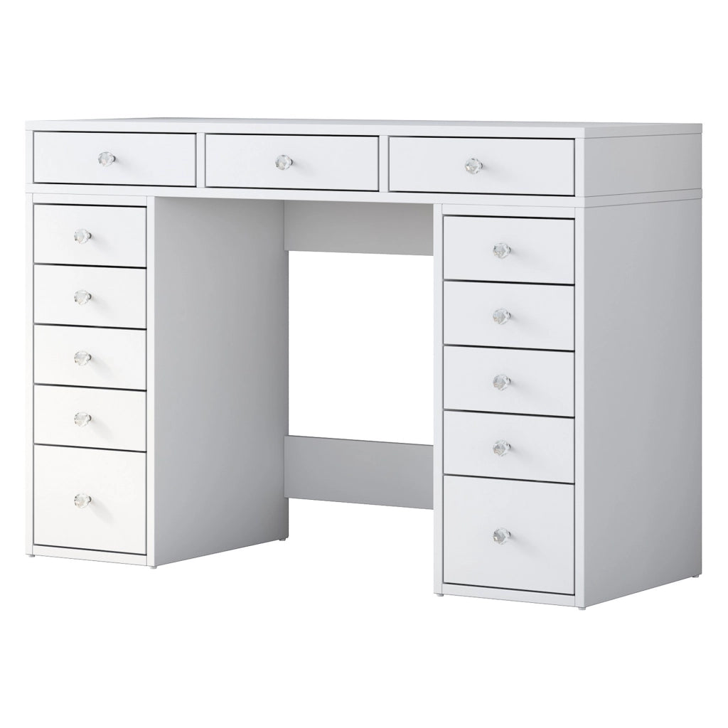 Mobile da Trucco Tirolo, Toeletta Specchio Incluso, 120x45x82h cm Bianco