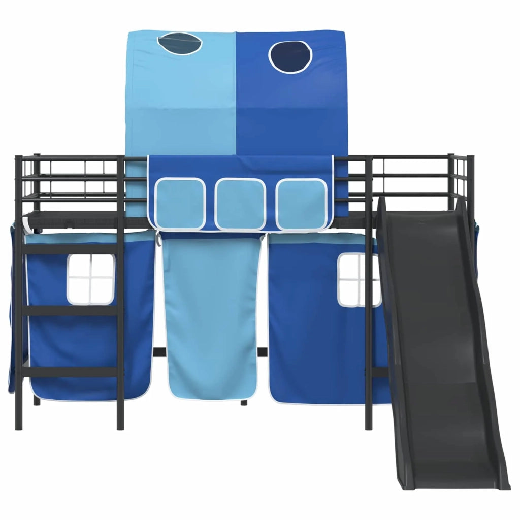 Struttura del letto loft per bambini Nero e Blu 100 x 190 cm