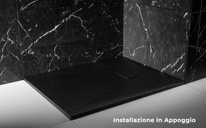 Piatto Doccia 80x160 cm Effetto Pietra Stone Grigio Antracite