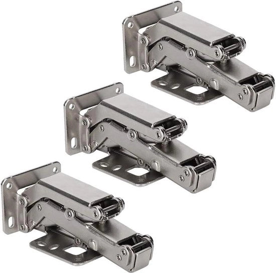 Tre insiemi di cardini con chiusura morbida a 165-180 gradi - ferro galvanizzato - viti di fissaggio - cucina - camera da letto