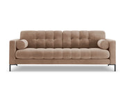 Cosmopolitan Design - Divano "Bali" 3 posti in velluto beige 