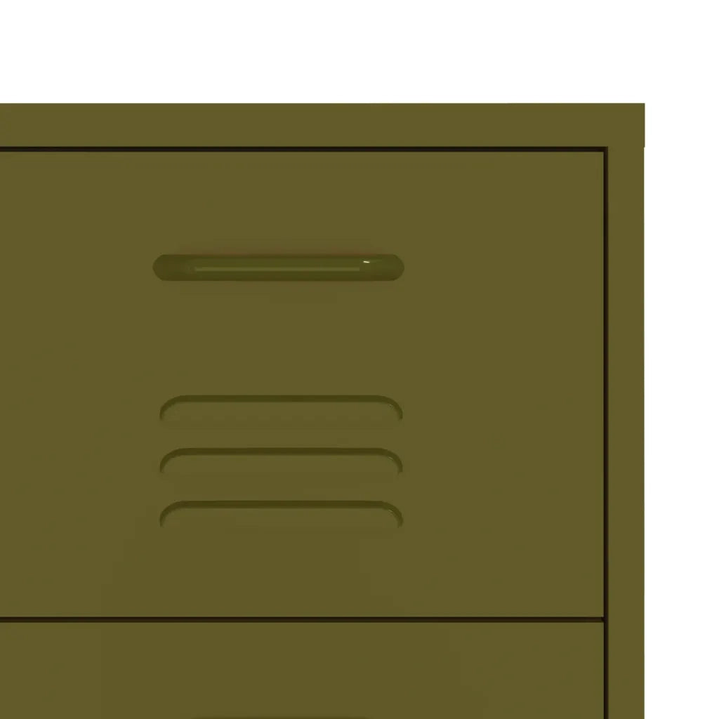 Cassettiera Verde Oliva 80x35x101,5 cm in Acciaio 336144