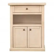 Mobiletto entratina in legno Shabby chic avorio anticato, 2 ante 1 cassetto 1 vano