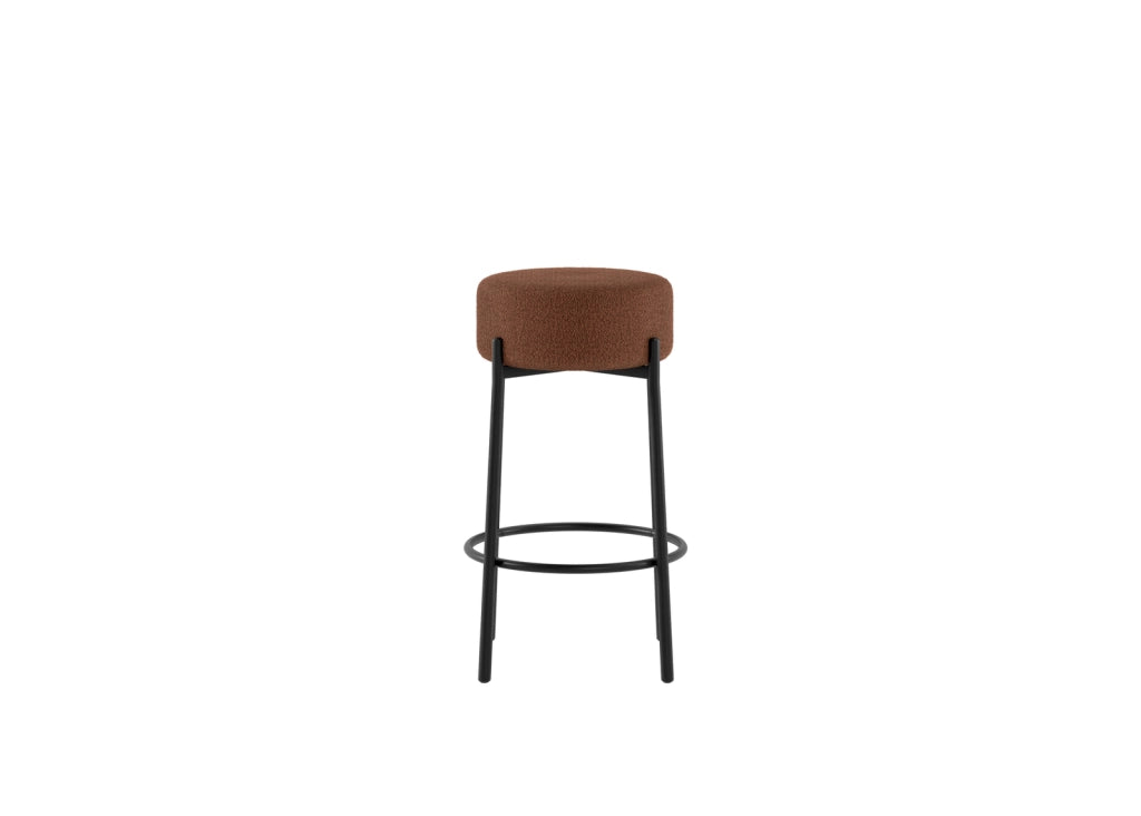 Set 2 Sgabelli Syd 41x41x67 cm in Tessuto Ruggine