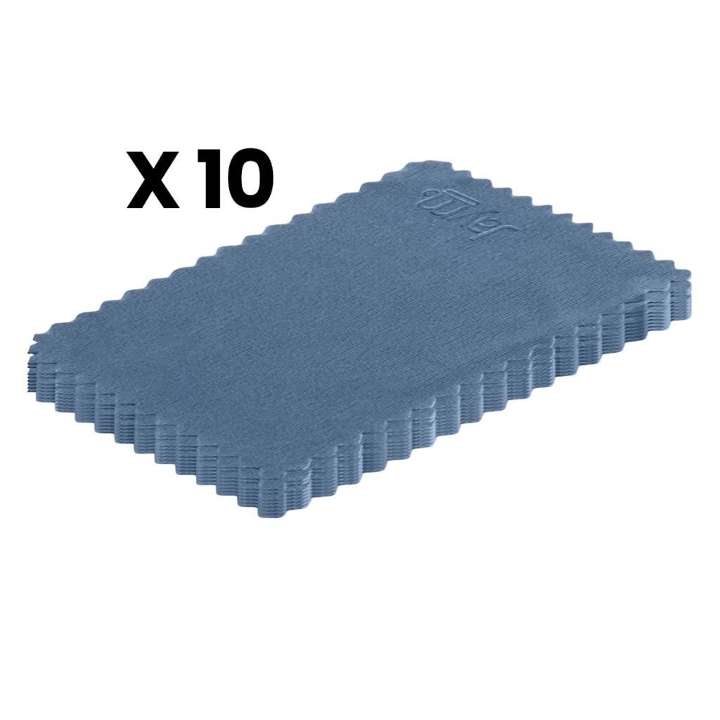 Confezione 10 Panni in Microfibra 10x10cm Ultra Morbidi Blu H4