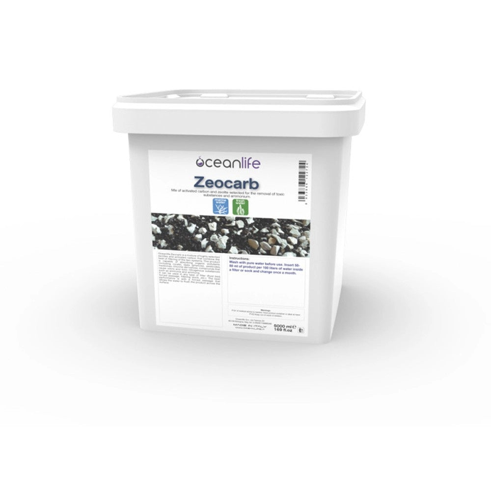 OceanLife Life ZeoCarb - Mix di Carbone Attivo e Zeolite Formato: 5 L