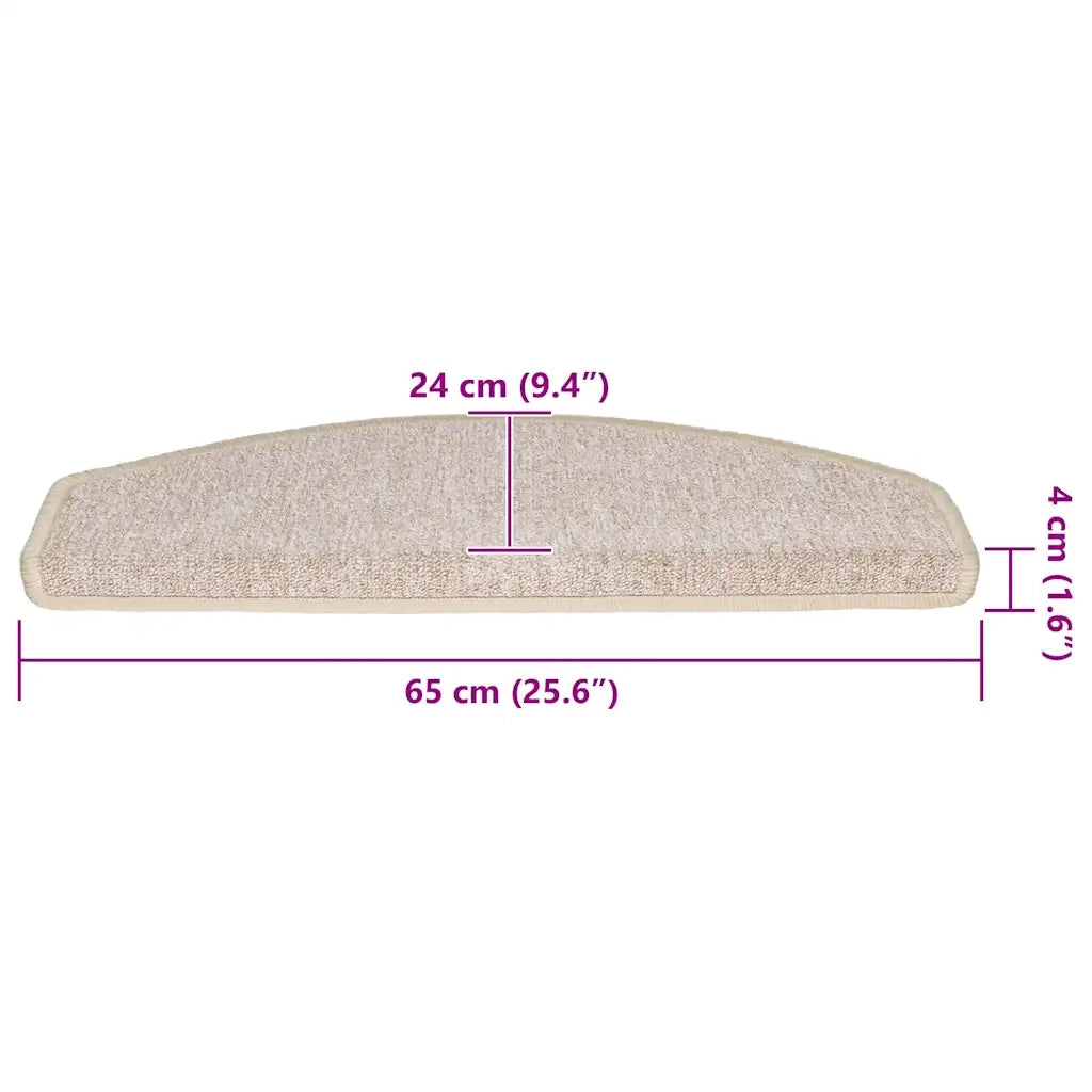 Tappetini per scale 20 pz 65x24x4 cm tortora semicircolari grandi 3365795