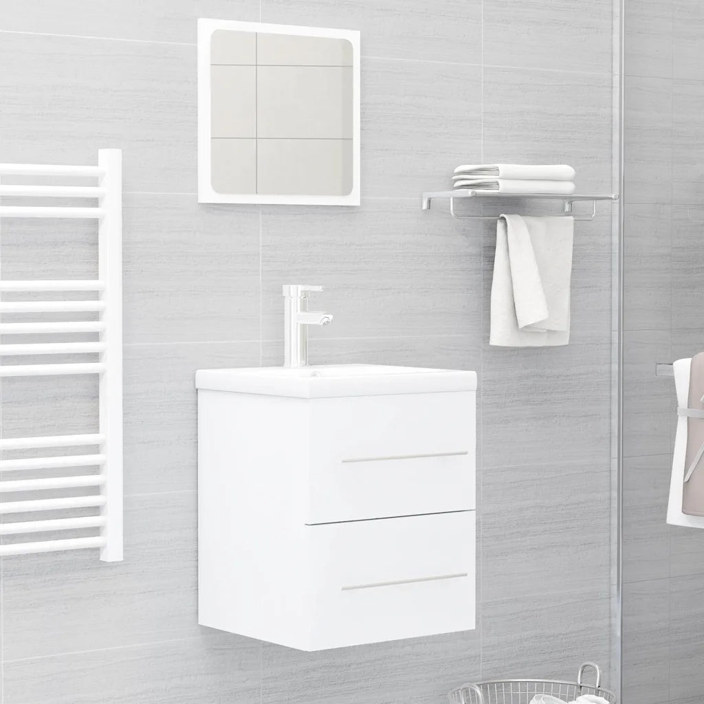 Mobile Lavabo | Armadio Lavabo Bianco 41x38,5x48 cm in Legno Multistrato