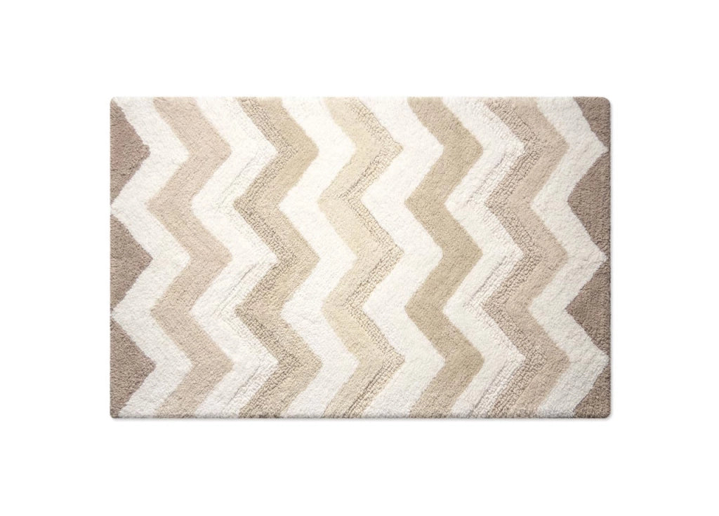 Tappeto Casa Bagno Cotone Spugna Morbida Antiscivolo Tono Su Tono Corner - 55x100 - Naturale