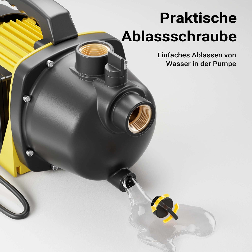 Pompa da giardino autoadescante 3800l/h 1200W max 48m con maniglia Elettropompa