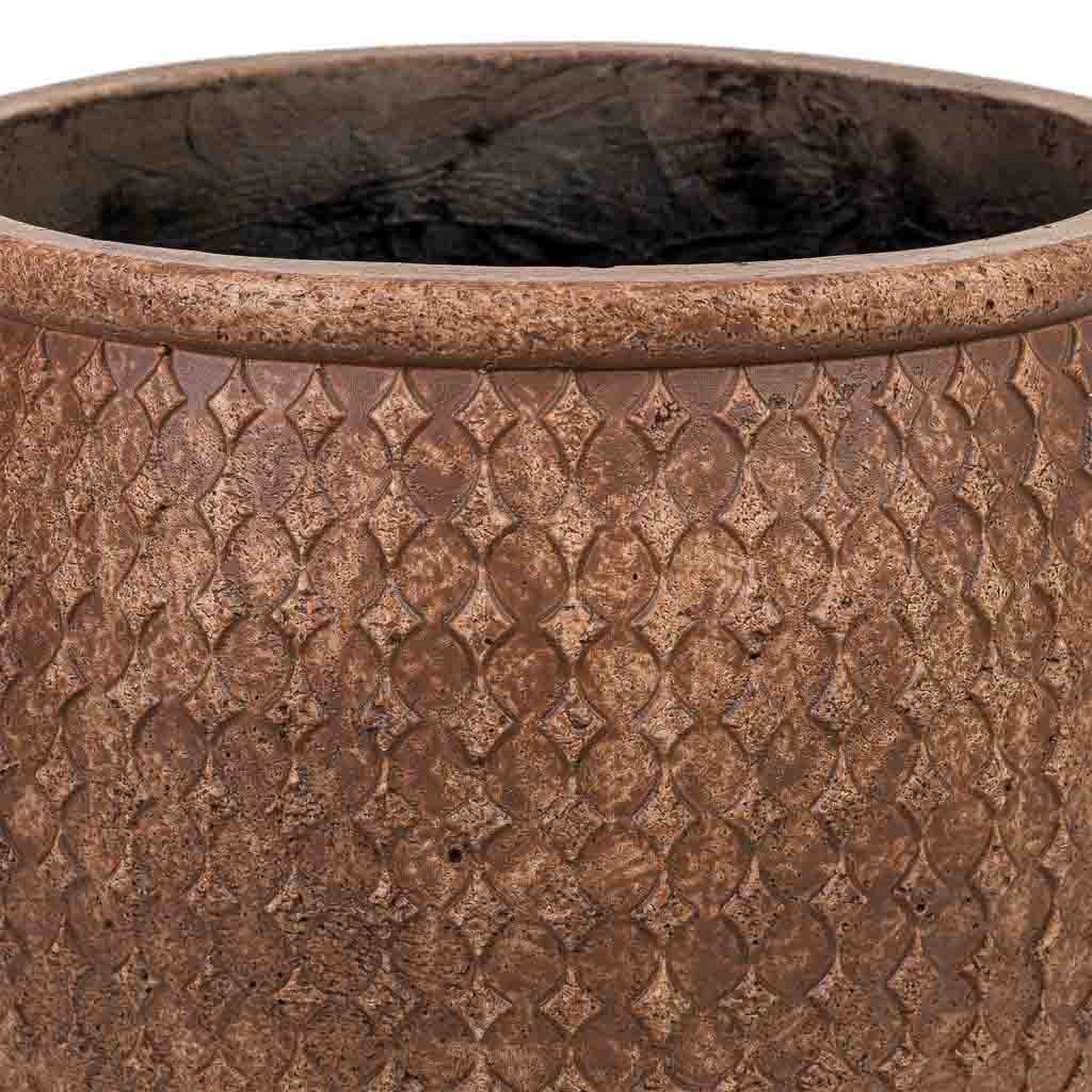 Vaso fibra di vetro marrone rossastro 25x25x25 cm