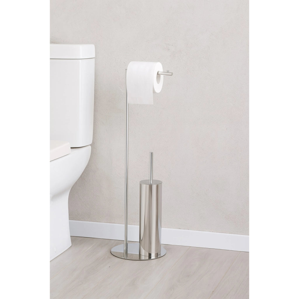 PIANTANA PORTASCOPINO/PORTAROTOLO H71CM CROMO.