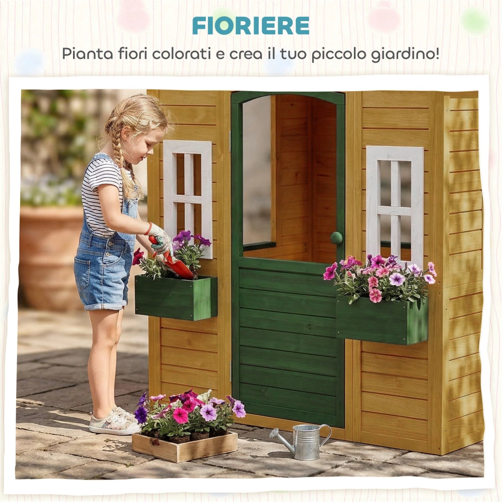 Casetta da Giardino per Bambini in Legno ¨C zephmum ¨C Marrone