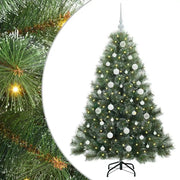 Albero di Natale | Decorazioni natalizie artificiale con 150 LED Verde 150 cm PE e PVC