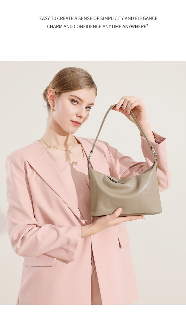Borsa a tracolla da donna in vera pelle, stile western, grigia